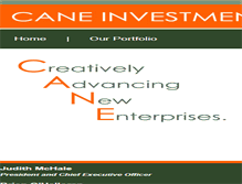 Tablet Screenshot of caneinvestments.com